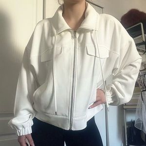 White Bomber Jacket from Nine West